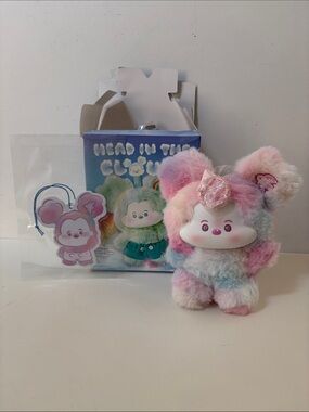 Mickey Head in the Clouds Series Vinyl Plush Pendant Confirmed Sunset Glow